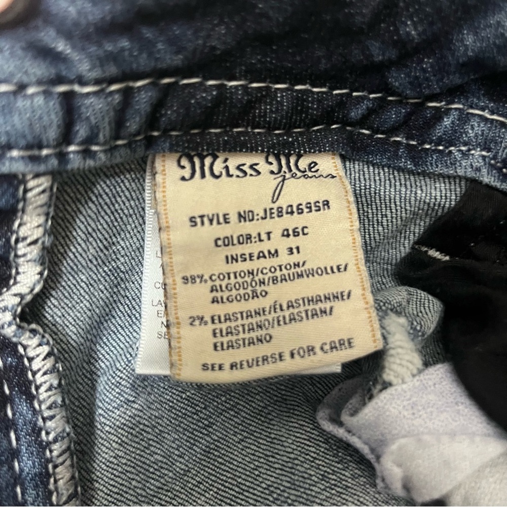 Miss me Women’s Mid-Rise Distressed Blue Jeans 32 - Picture 4 of 16